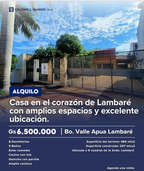 Alquilo Casa en el corazón de Lambaré