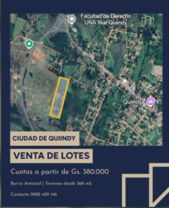 VENDO TERRENOS CON VISTA AL LAGO YPOA - CON CUOTAS DE GS.379000